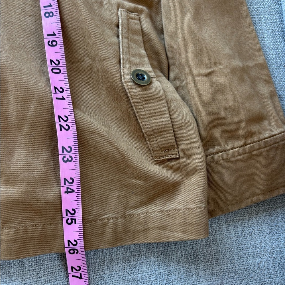 Garnet Hill Organic Cotton Cargo Jacket Utility Field Zip Front Pockets Size 10 - Picture 9 of 9